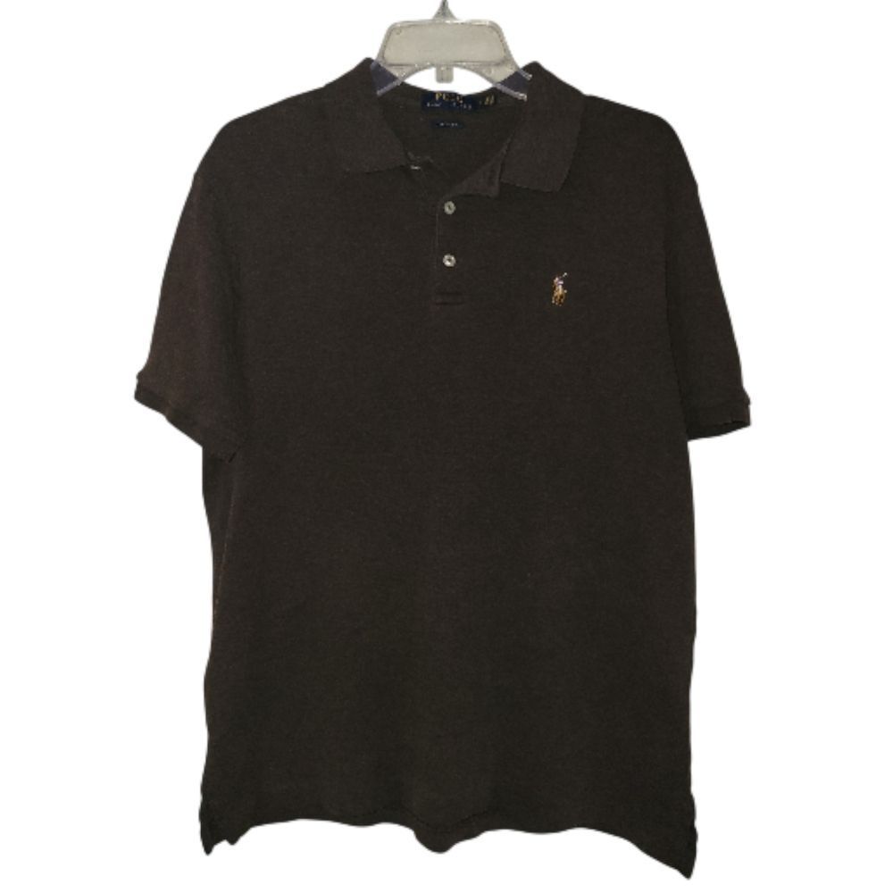 Ralph Lauren Men's Dark Gray "Charcoal" Polo Shirt Size Med.